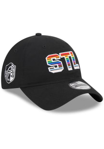 New Era St Louis City SC 2023 Pride 9TWENTY Adjustable Hat - Black