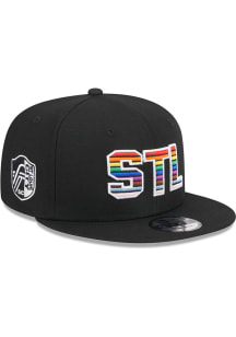 New Era St Louis City SC Black 2023 Pride 9FIFTY Mens Snapback Hat