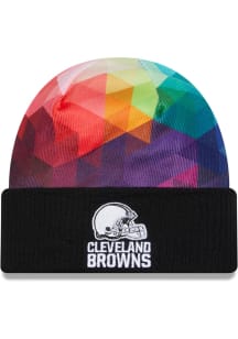 New Era Cleveland Browns Black 2023 Crucial Catch Cuff Mens Knit Hat