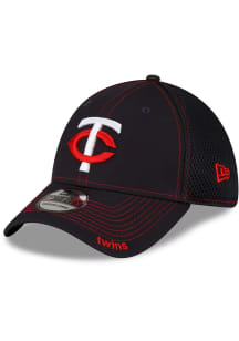 New Era Minnesota Twins Mens Navy Blue Home TC Team Neo 39THIRTY Flex Hat