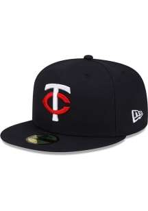 New Era Minnesota Twins Mens Navy Blue Home TC AC 59FIFTY Fitted Hat