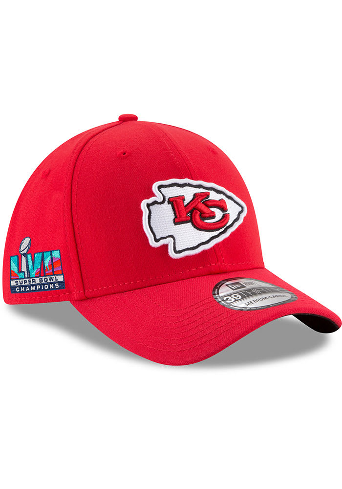 Men's Kansas City Chiefs New Era Red Super Bowl LVII Champions 39THIRTY  Flex Hat