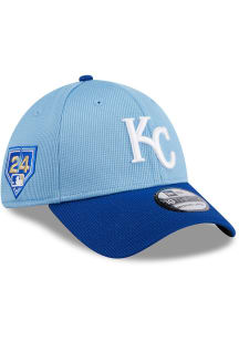 New Era Kansas City Royals Light Blue 2024 Spring Training JR 39THIRTY Youth Flex Hat