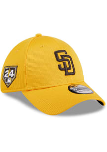 New Era San Diego Padres Yellow 2024 Spring Training JR 39THIRTY Youth Flex Hat