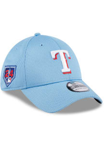 New Era Texas Rangers Light Blue 2024 Spring Training JR 39THIRTY Youth Flex Hat
