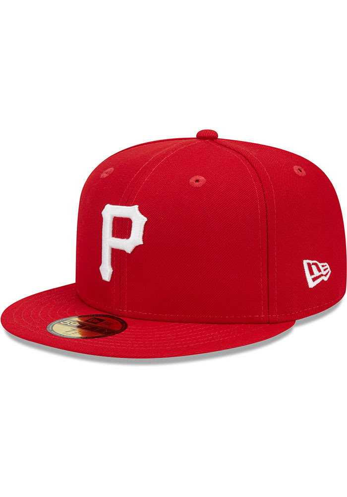 Pittsburgh Pirates Mens Evergreen Side Patch 59FIFTY Red New Era