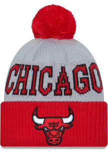 New Era Chicago Bulls Grey NBA23 TIP OFF KNIT Mens Knit Hat