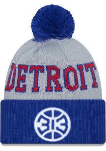 New Era Detroit Pistons Grey NBA23 TIP OFF KNIT Mens Knit Hat