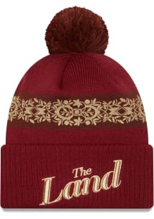 New Era Cleveland Cavaliers Maroon 2023 City Edition Cuff Mens Knit Hat