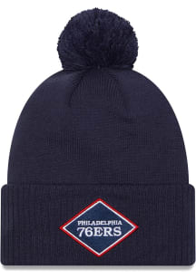 New Era Philadelphia 76ers Blue 2023 City Edition Cuff Mens Knit Hat