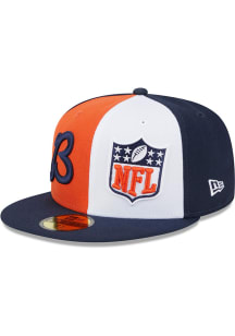 New Era Chicago Bears Mens Navy Blue 2023 Sideline 59FIFTY Fitted Hat