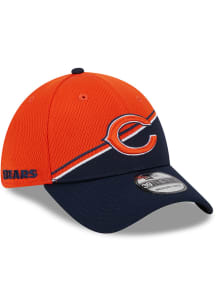 New Era Chicago Bears Mens Orange 2023 Sideline STM 39THIRTY Flex Hat