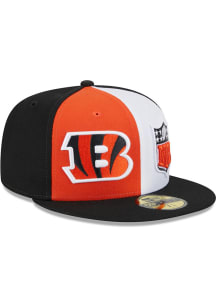 New Era Cincinnati Bengals Mens White 2023 Sideline 59FIFTY Fitted Hat