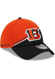 New Era Cincinnati Bengals Mens Orange 2023 Sideline STM 39THIRTY Flex Hat