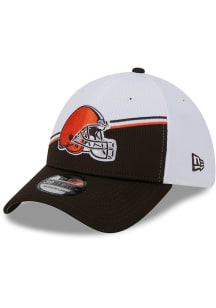 New Era Cleveland Browns Mens White 2023 Sideline 39THIRTY Flex Hat