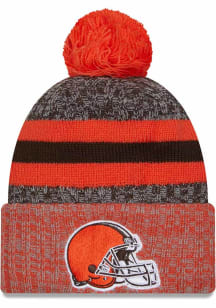 New Era Cleveland Browns Orange 2023 Sideline CW Sport Mens Knit Hat