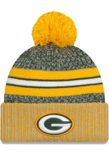 New Era Green Bay Packers Gold 2023 Sideline CW Sport Mens Knit Hat