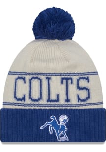 New Era Indianapolis Colts Blue 2023 Sideline Retro Sport Mens Knit Hat
