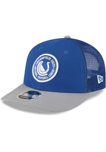 New Era Indianapolis Colts 2023 Sideline Trucker LP9FIFTY Adjustable Hat - Blue