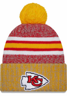New Era Kansas City Chiefs Yellow JR 2023 Sideline CW Sport Youth Knit Hat