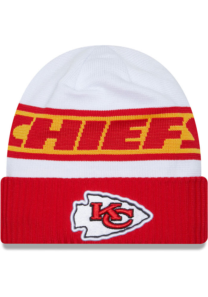 New Era Kansas City Chiefs Red 2023 Sideline Tech Mens Knit Hat