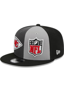 New Era Kansas City Chiefs Grey 2023 Sideline Script 9FIFTY Mens Snapback Hat