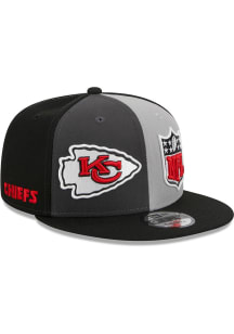 New Era Kansas City Chiefs Grey JR 2023 Sideline Script 9FIFTY Mens Snapback Hat
