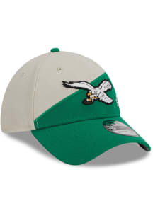 New Era Philadelphia Eagles Kelly Green JR 2023 Sideline Retro 39THIRTY Youth Flex Hat
