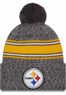 New Era Pittsburgh Steelers Grey 2023 Sideline GRA Sport Mens Knit Hat
