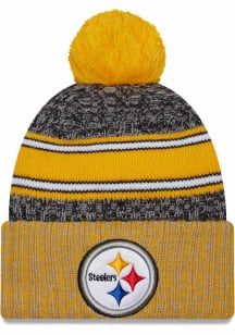 New Era Pittsburgh Steelers Gold 2023 Sideline CW Sport Mens Knit Hat