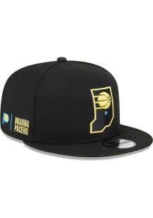 New Era Indiana Pacers Black 2023 City Edition 9FIFTY Mens Snapback Hat