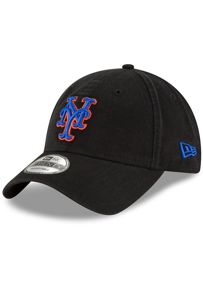  New Era New York Mets Core Classic Black 9TWENTY Adjustable Hat  : OSFM : Sports & Outdoors