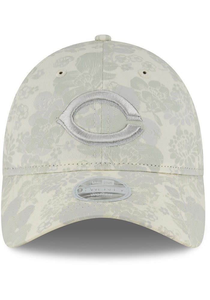 New Era Cincinnati Reds White Tonal Flowery W 9TWENTY Womens Adjustable Hat