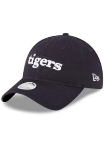 New Era Detroit Tigers Navy Blue Lowercase W 9TWENTY Womens Adjustable Hat