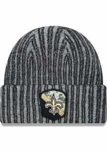 New Era New Orleans Saints Black 2023 Salute to Service Cuff Mens Knit Hat