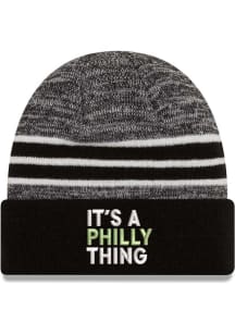 New Era Philadelphia Eagles Black Its a Philly Thing Marl Cuff Mens Knit Hat