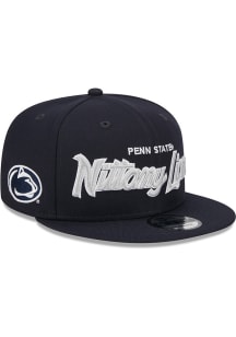 New Era Penn State Nittany Lions Navy Blue Evergreen  Script 9FIFTY Mens Snapback Hat