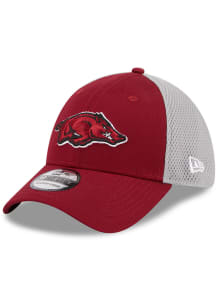 New Era Arkansas Razorbacks Mens Cardinal Evergreen  Team Neo 39THIRTY Flex Hat