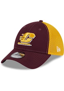 New Era Central Michigan Chippewas Mens Maroon Evergreen  Team Neo 39THIRTY Flex Hat