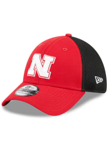 New Era Nebraska Cornhuskers Mens Red Evergreen  Team Neo 39THIRTY Flex Hat