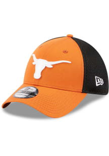 New Era Texas Longhorns Mens Burnt Orange Evergreen  Team Neo 39THIRTY Flex Hat