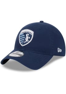 New Era Sporting Kansas City Evergreen Team Color 9TWENTY Adjustable Hat - Navy Blue