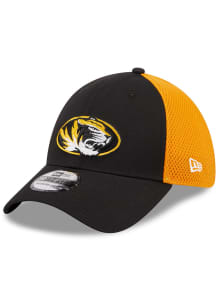 New Era Missouri Tigers Mens Black Evergreen  Team Neo 39THIRTY Flex Hat