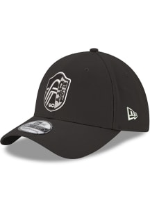 New Era St Louis City SC Mens Black Tonal Primary Crest 39THIRTY Flex Hat
