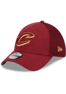 New Era Cleveland Cavaliers Mens Maroon 2T Basic 39THIRTY Flex Hat