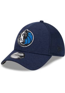 New Era Dallas Mavericks Mens Navy Blue 2T Basic 39THIRTY Flex Hat