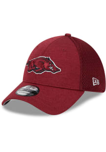 New Era Arkansas Razorbacks Mens Cardinal 2T Basic 39THIRTY Flex Hat