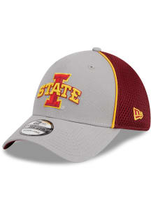 New Era Iowa State Cyclones Mens Grey Pipe Neo 39THIRTY Flex Hat