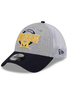 New Era Michigan Wolverines Mens Grey Heather 3T 39THIRTY Flex Hat
