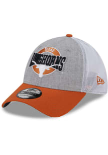 New Era Texas Longhorns Mens Grey Heather 3T 39THIRTY Flex Hat
